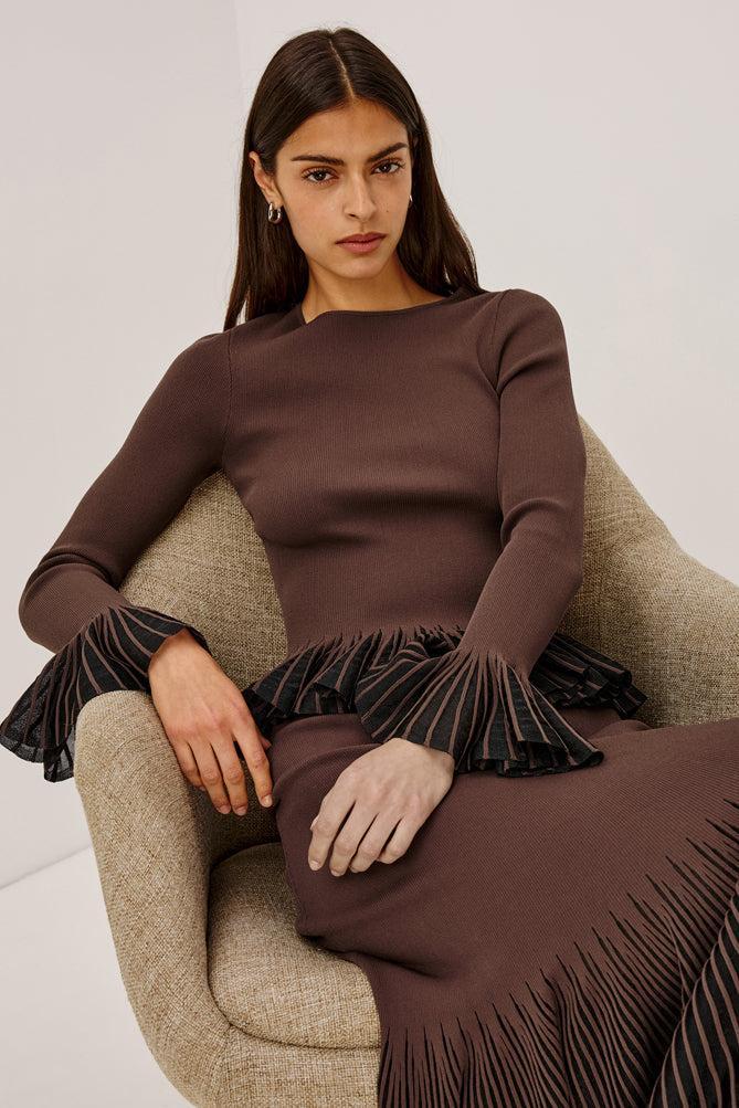 Nora Pleated Trim Top