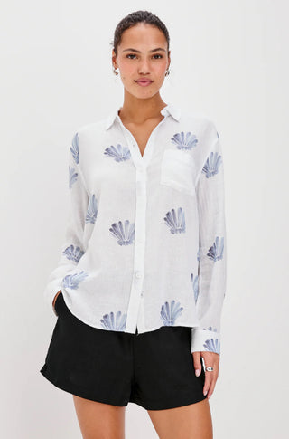Charli Top in Blue Seashells