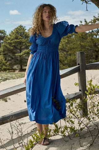 Ischia Dress in Corfu Blue