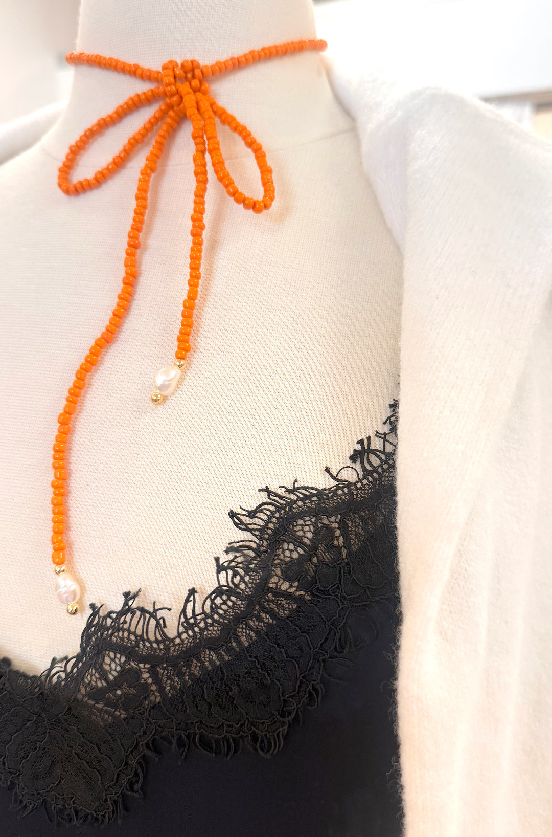 Roni Lariat Beaded Necklace