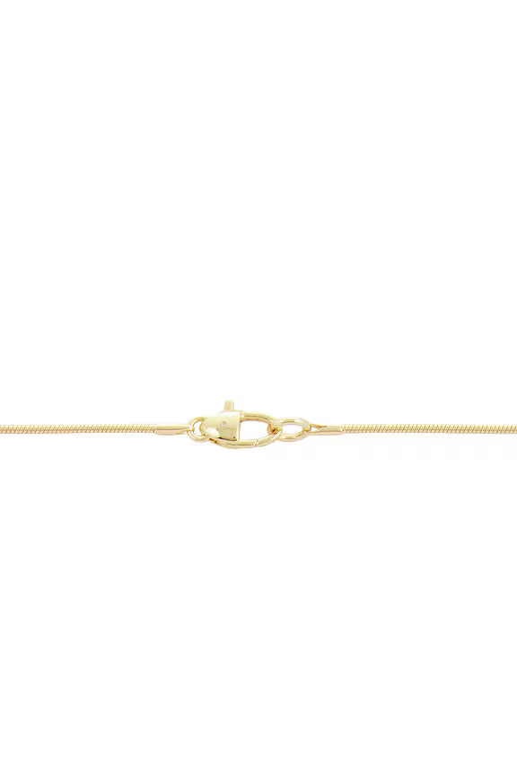 Woven Square Pendant Necklace in Gold