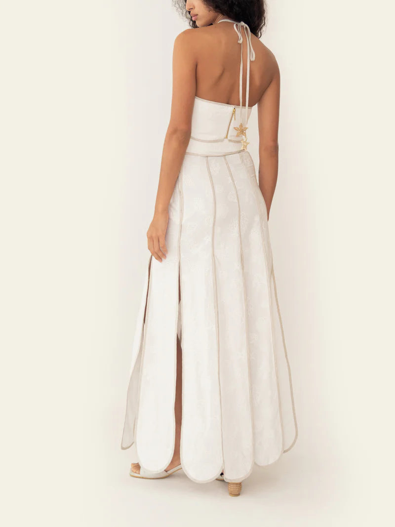 The Lena Top in Ivory Seashells