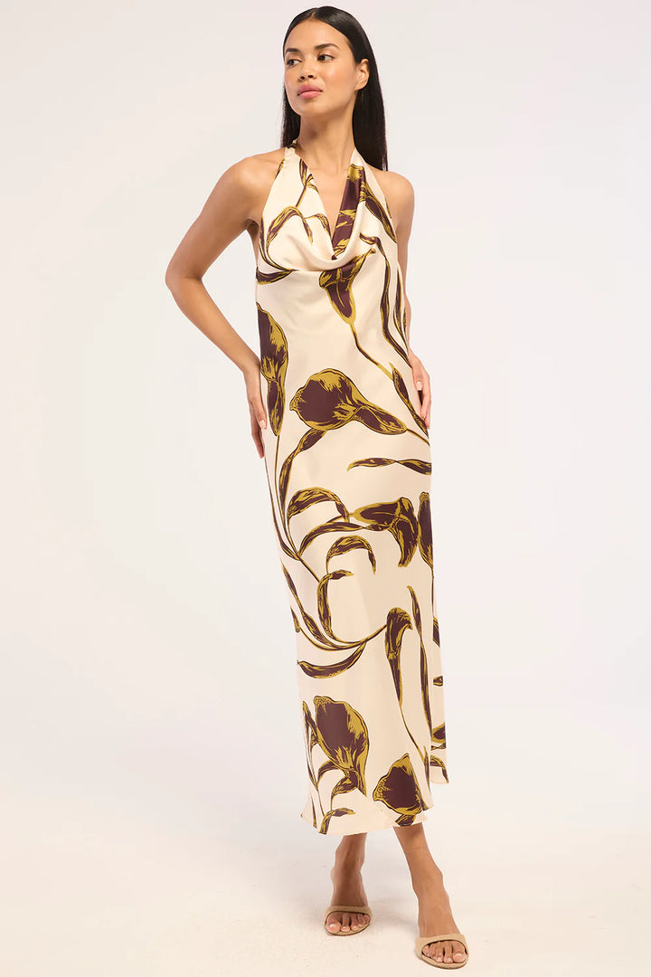 Ida Dress in Mahogany Calla Lilly