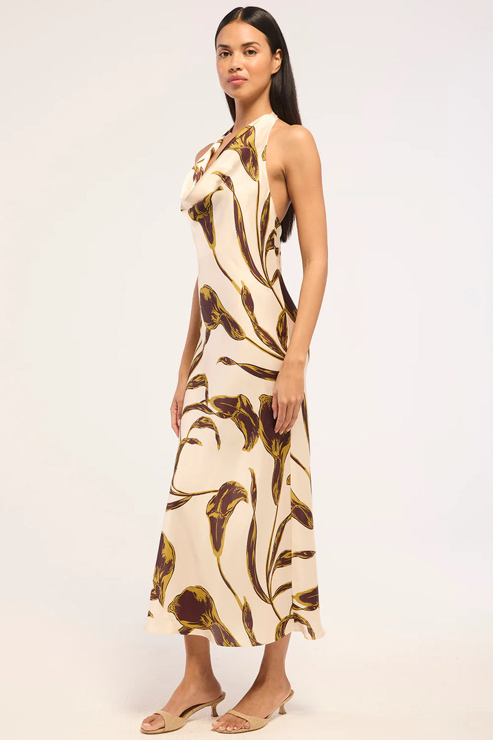 Ida Dress in Mahogany Calla Lilly