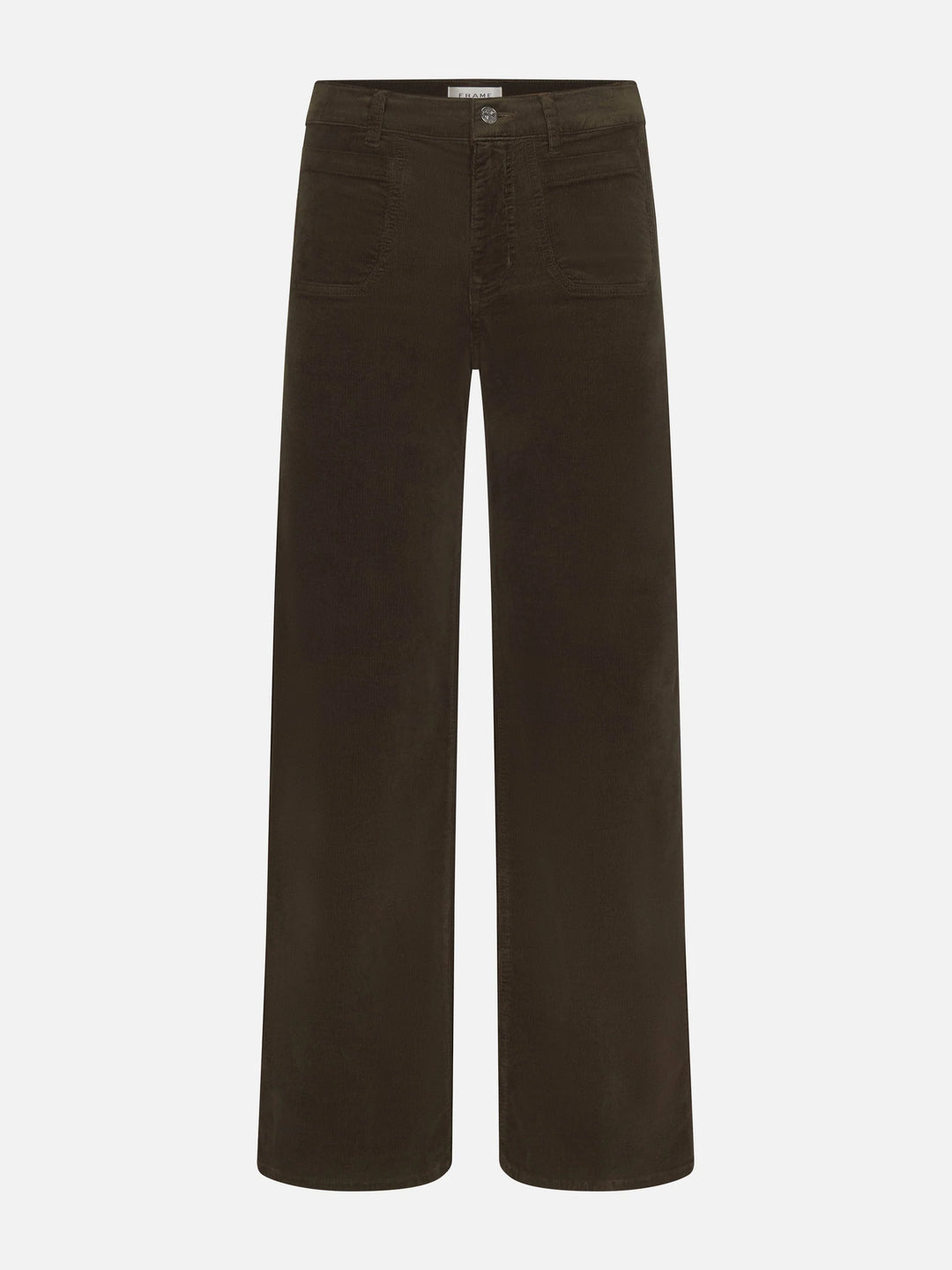 Le Slim Palazzo Modernist Pocket Corduroy in Rich Military