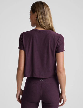 FEATHERWEIGHT SUPREME CROPPED TEE in Eggplant