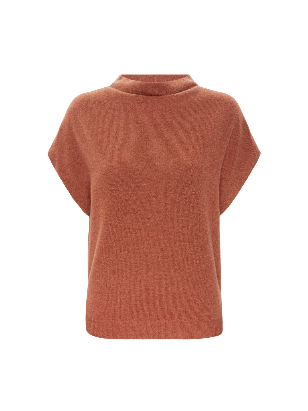 Morten Cashmere Funnel Neck in Canyon Orange