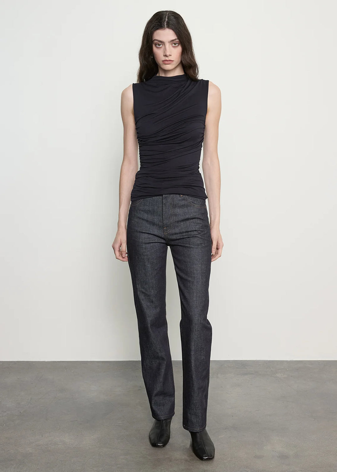 Fluid Jersey Sleeveless Twist Top