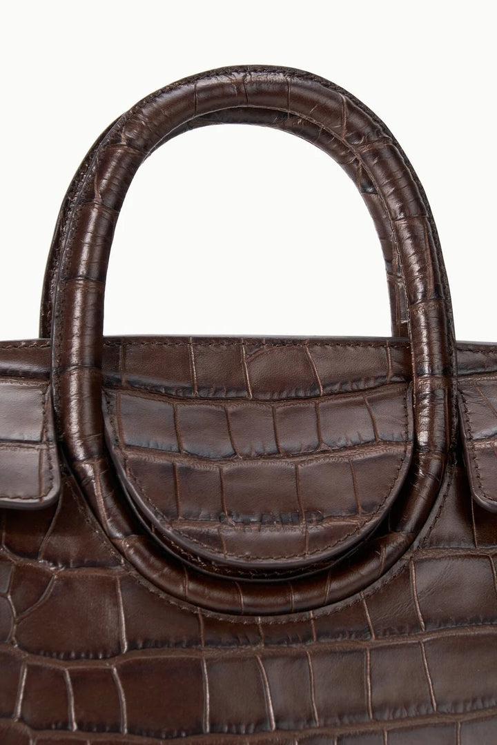 Maude Mini Carryall Espresso Croco
