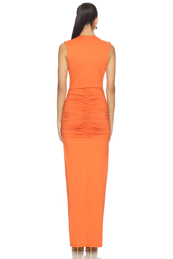 Tie Front Dress in Apricot