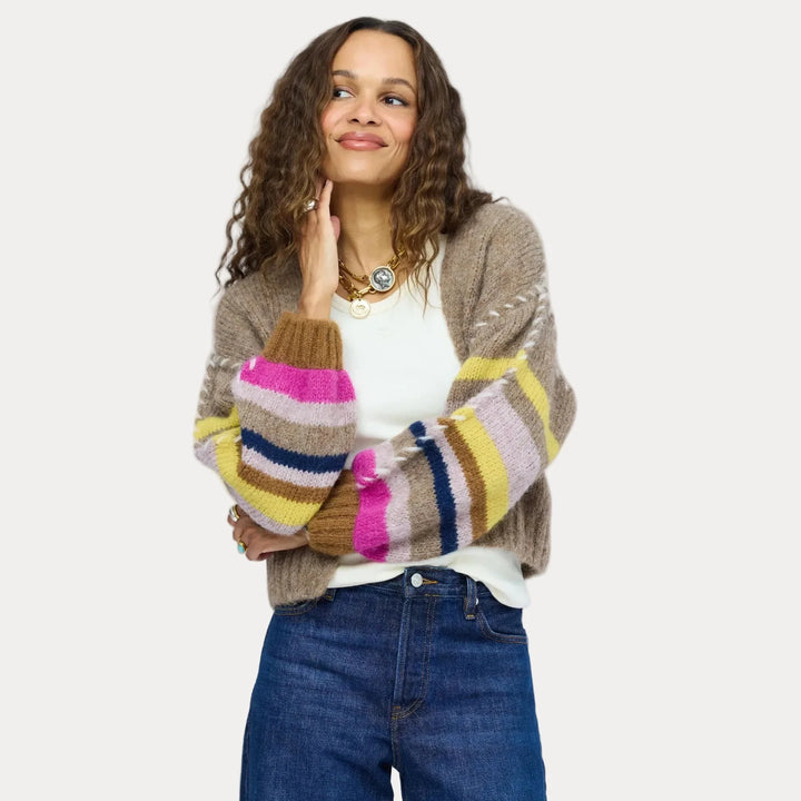 Sienna Stripe Cardigan in Stripe Multi