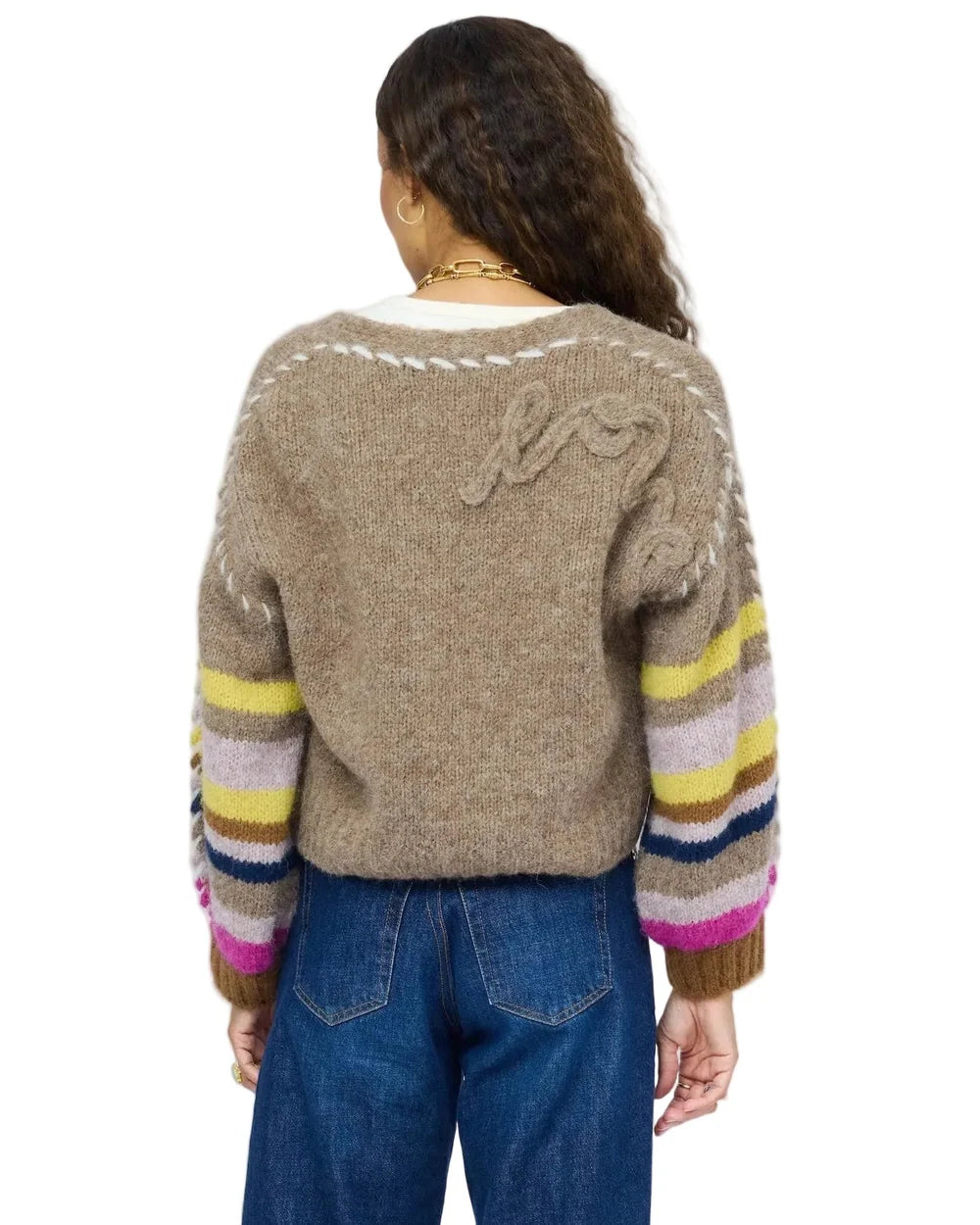 Sienna Stripe Cardigan in Stripe Multi
