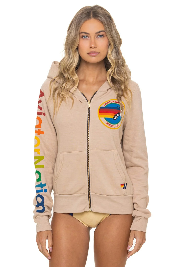 Aviator Nation Venice Hoodie in Sand