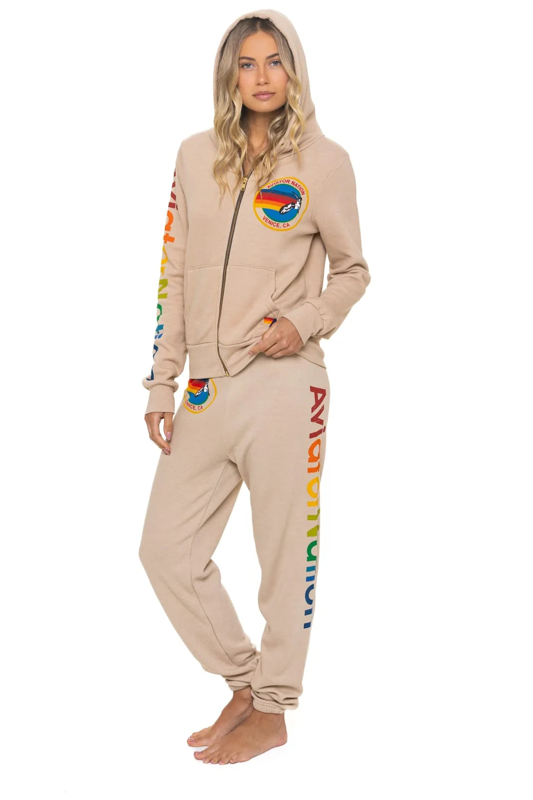Aviator Nation Venice Sweatpants in Sand