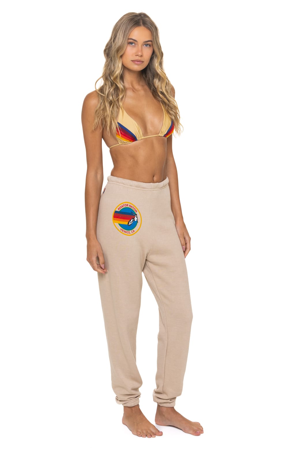 Aviator Nation Venice Sweatpants in Sand