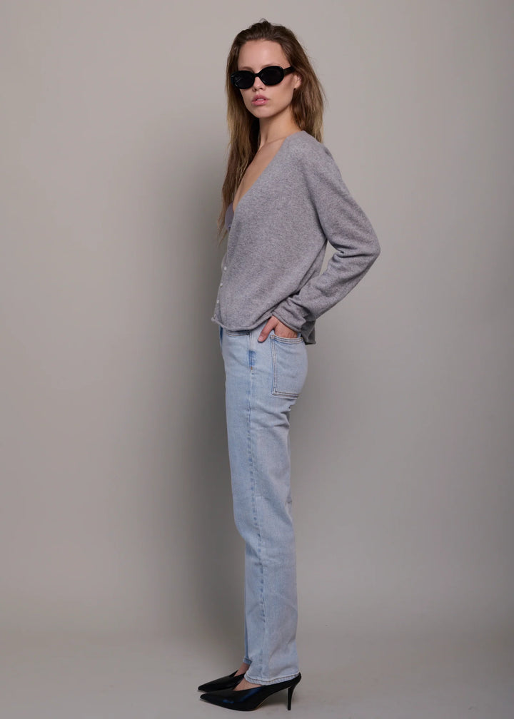 Avery Cashmere Sweater in Gray