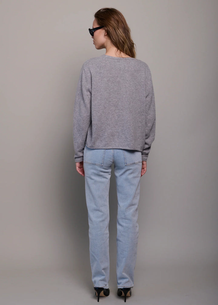 Avery Cashmere Sweater in Gray
