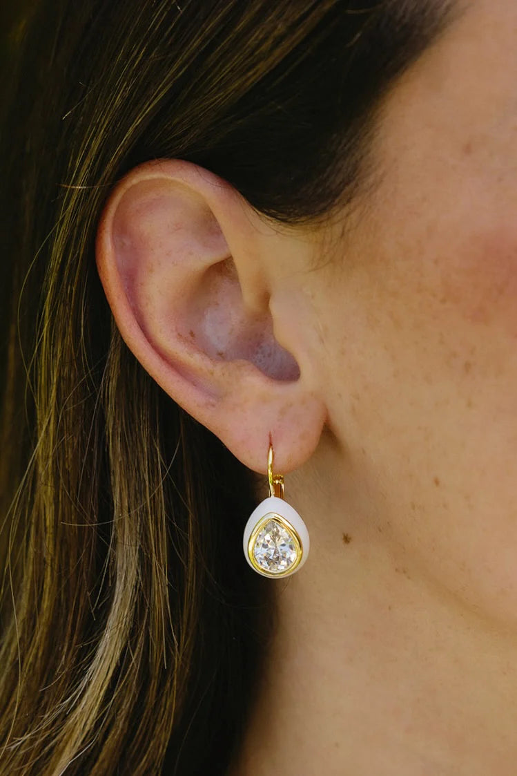 Enamel Pear Earrings