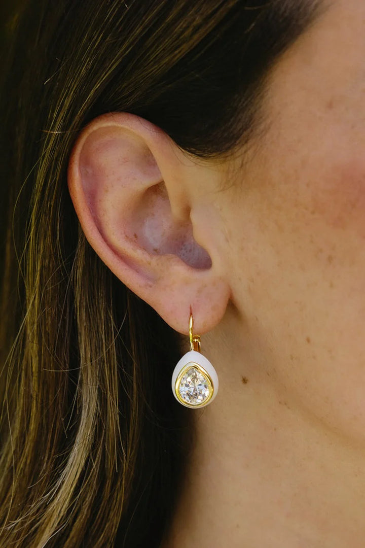 Enamel Pear Earrings