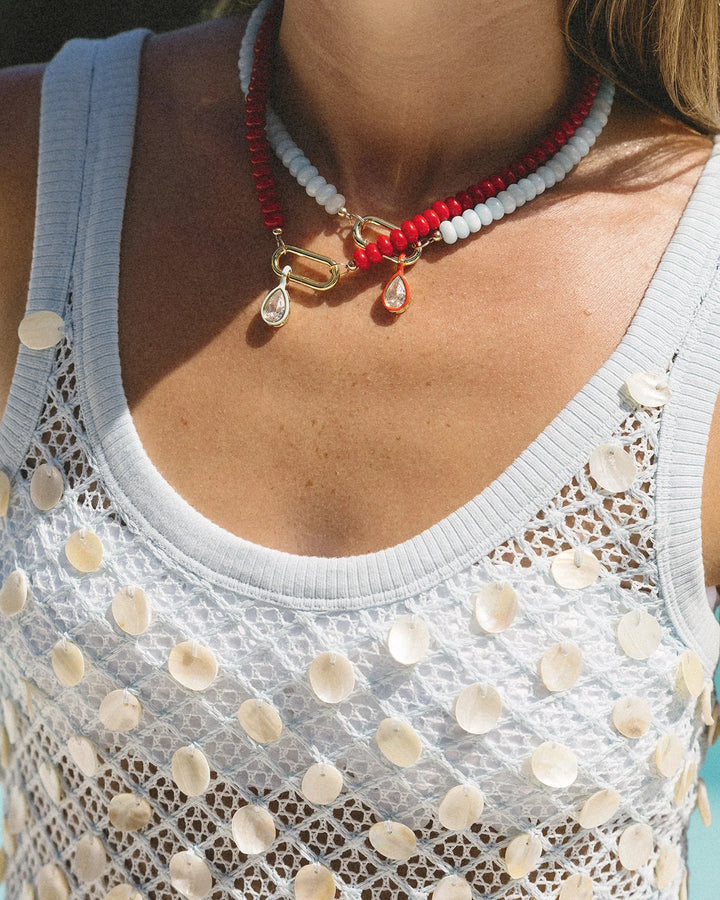 Carries Fav Necklace in White