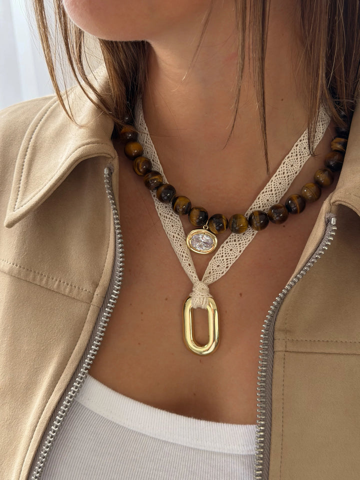 Autumn Naples Necklace in Brown Tigers Eye