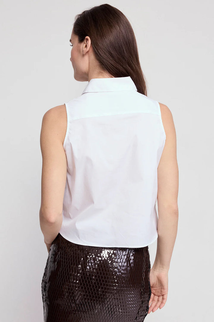 The Boxy Sleeveless Top in White