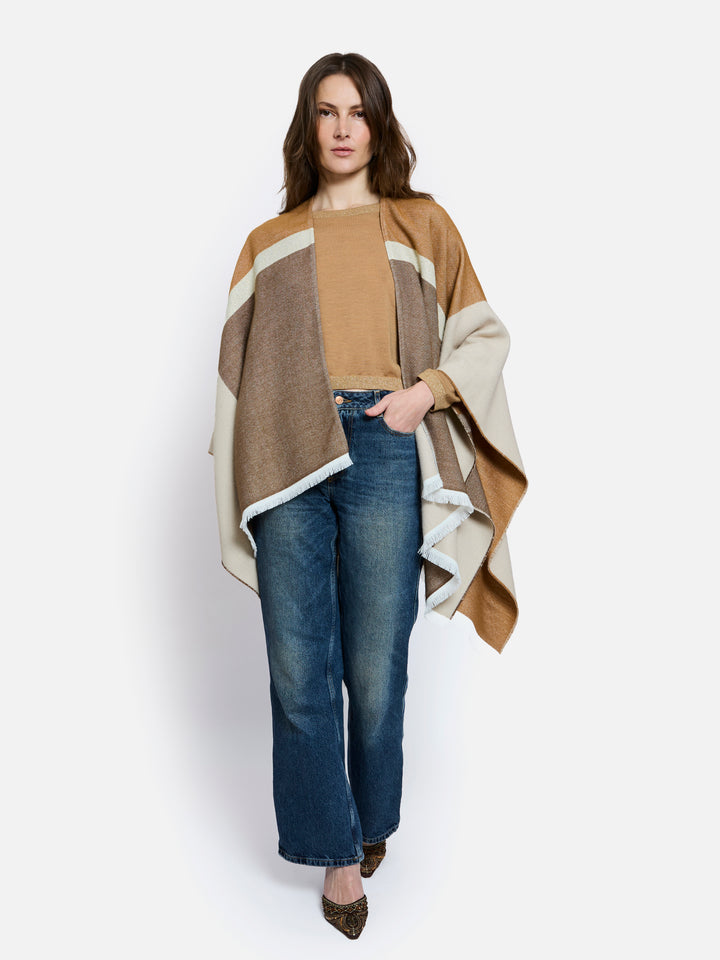 PONCHO VILLANDRY CHESTNUT &amp; MARROW