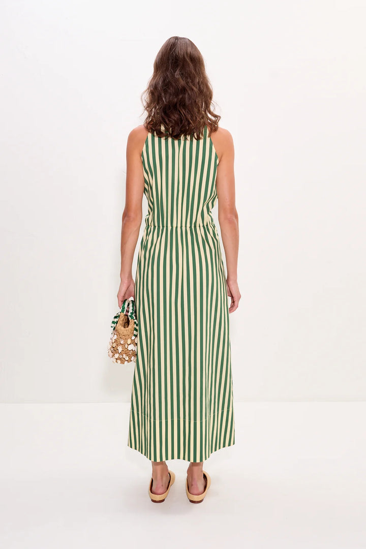 inna sleeveless poplin dress in gummy green