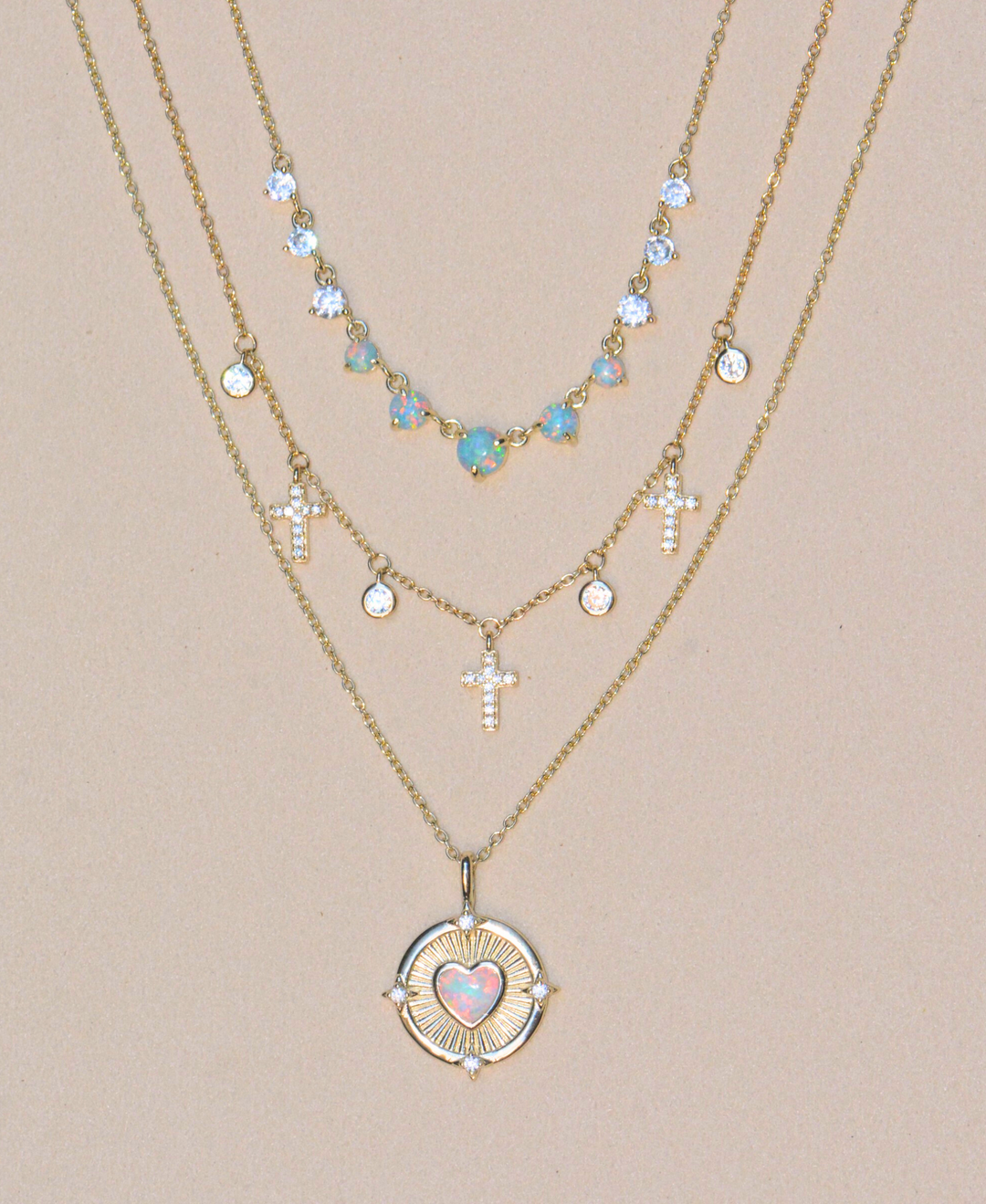 Mini Cross Choker Necklace: Gold