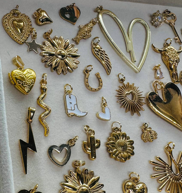 Gold Charm Bundle: With double jump rings