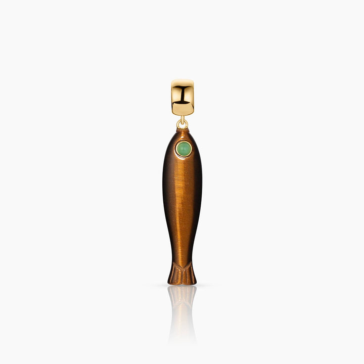 Fortuna Tiger’s Eye Fish Bail Charm