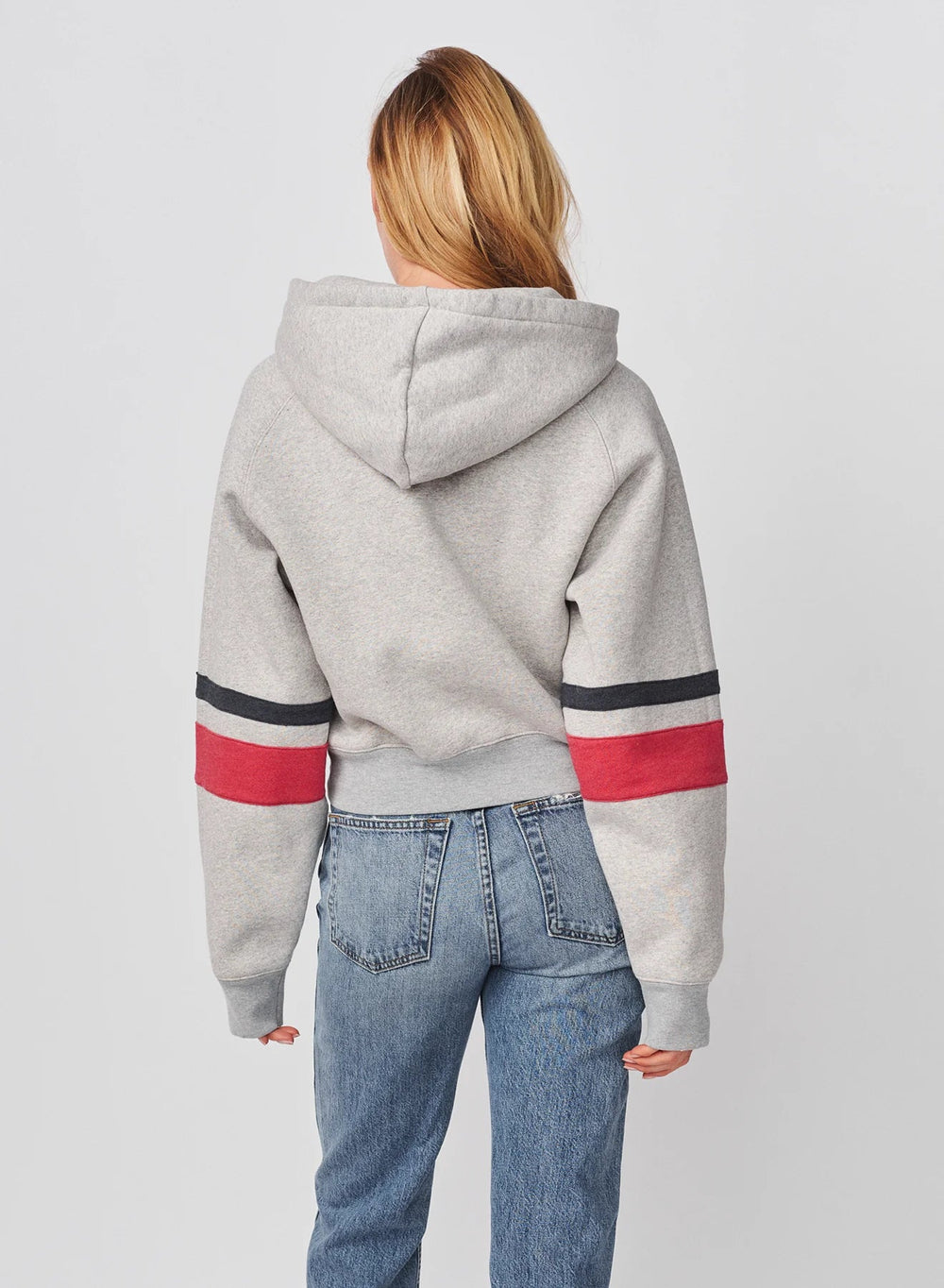 Academy Cropped Hoodie in Heather Gray - obligato