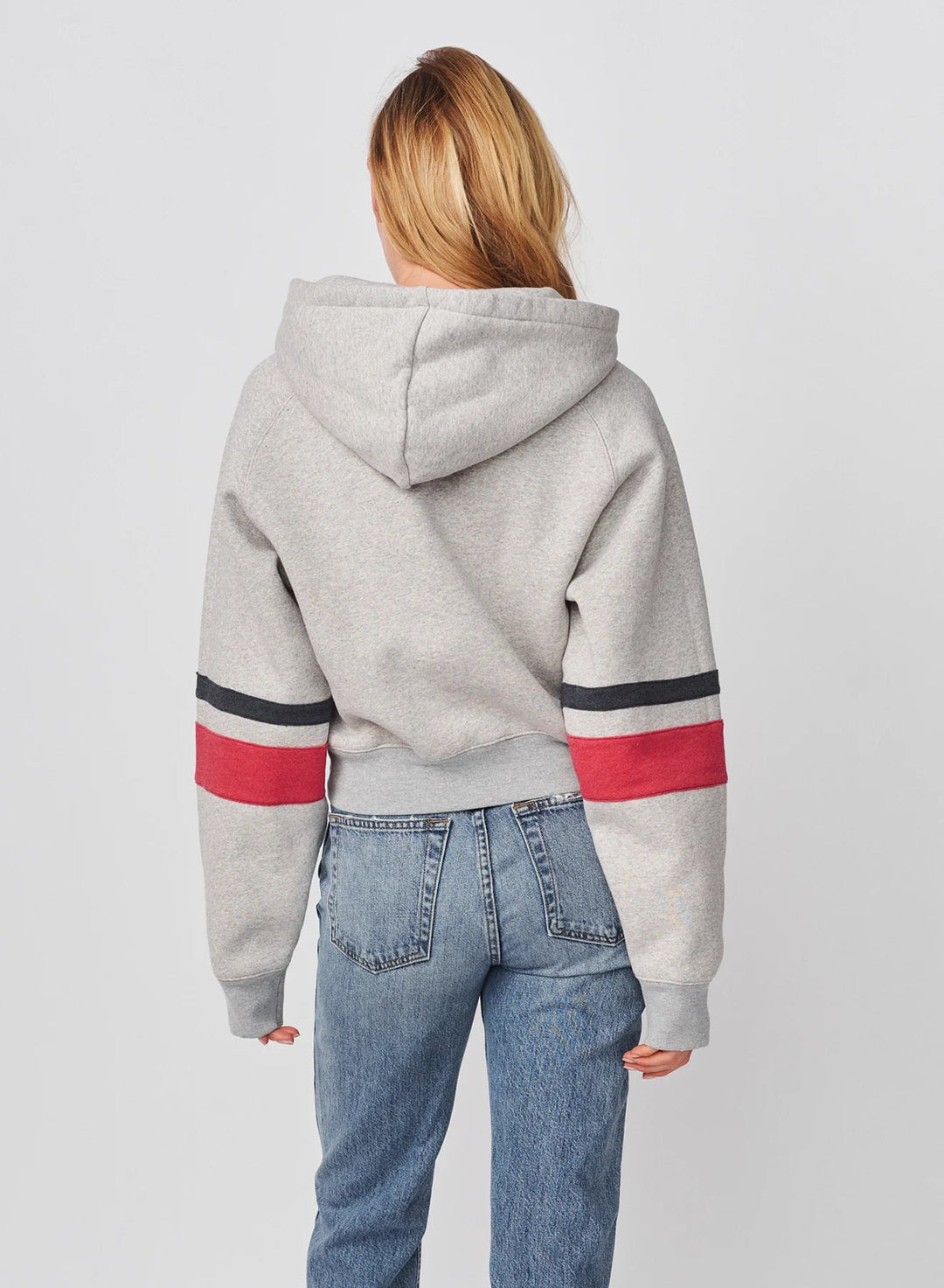 Academy Cropped Hoodie in Heather Gray - obligato