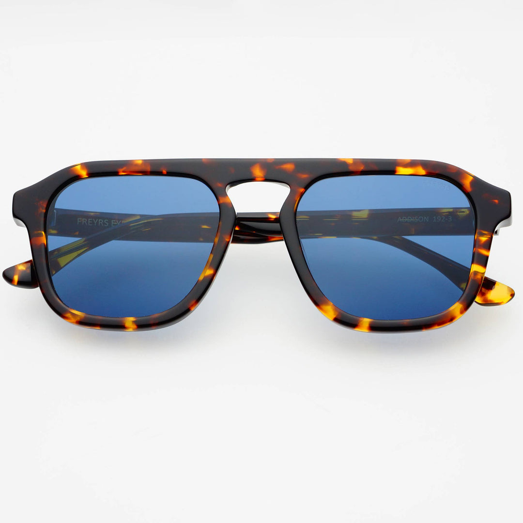 Addison Acetate Unisex Aviator Sunglasses : Tortoise / Gray - obligato