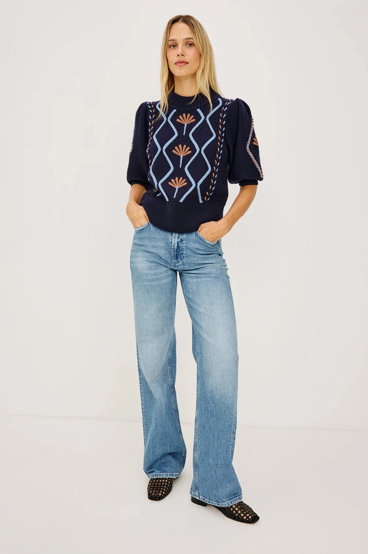 Addy Sweater Floral Cables - obligato