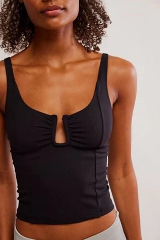Ahead Of The Curve Cami in Black - obligato