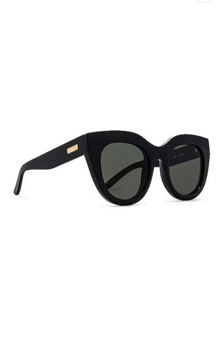 Air Heart Sunglasses in Black & Gold - obligato