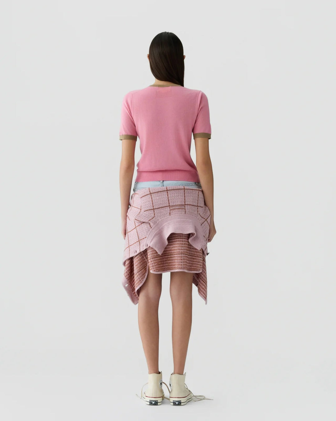 Airy Ringer Tee in Sprinkle/Camel - obligato