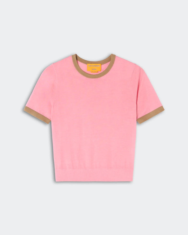 Airy Ringer Tee in Sprinkle/Camel - obligato