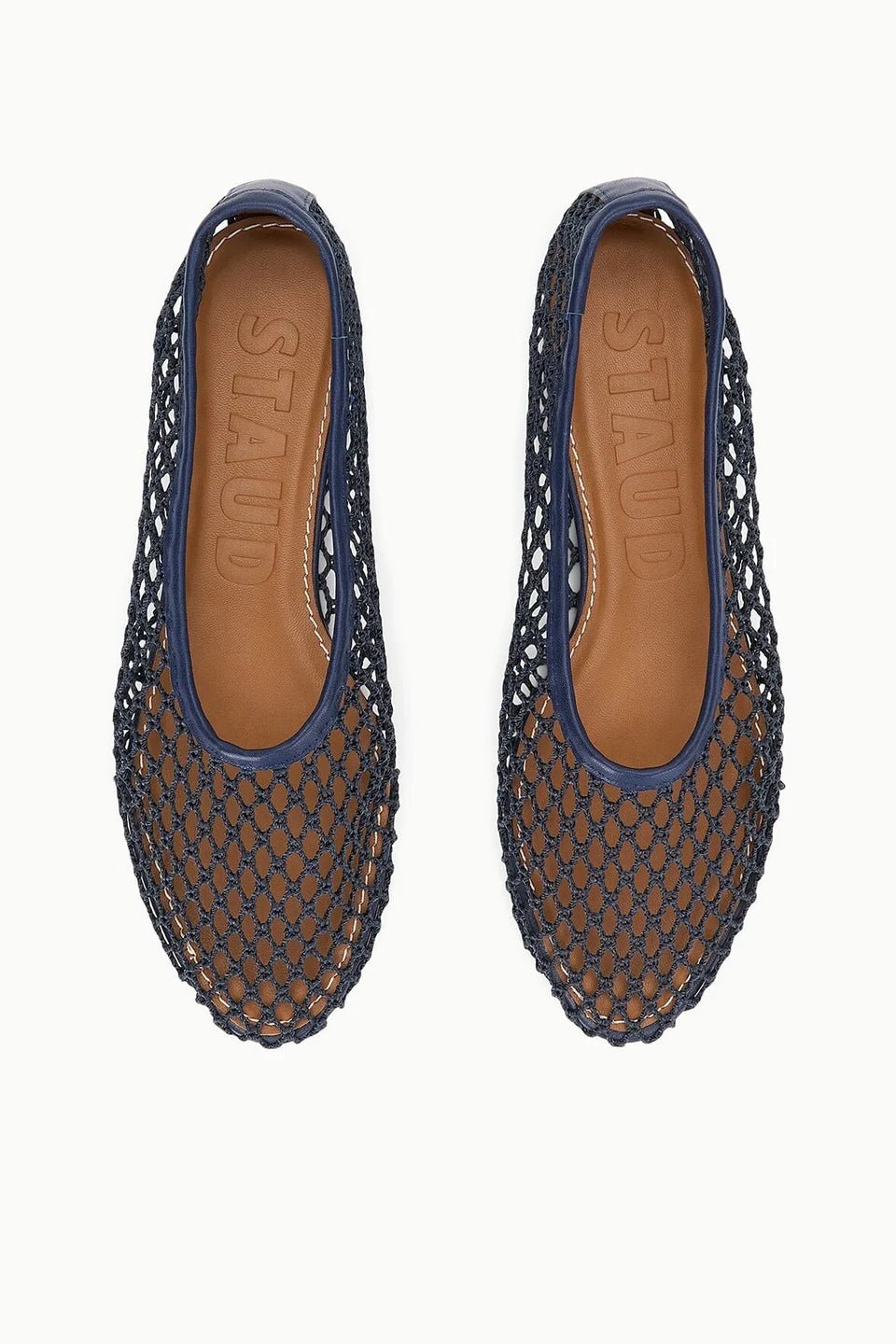 Alba Ballet Flat Navy Netting - obligato