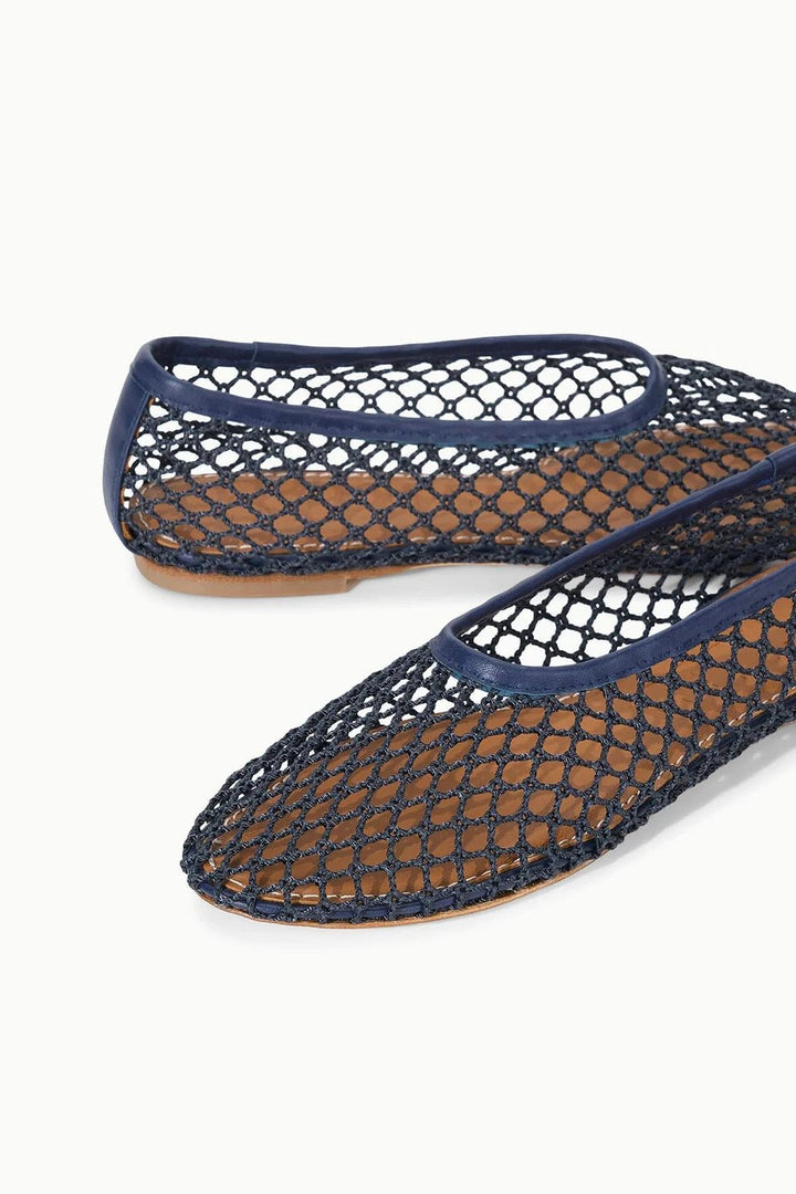 Alba Ballet Flat Navy Netting - obligato