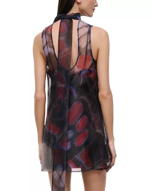 Albee Mini Dress Butterfly Fuchsia - obligato