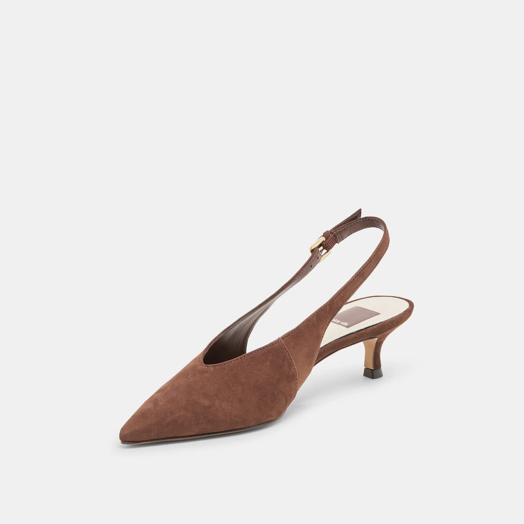 Aleena Heels in Brown Suede - obligato