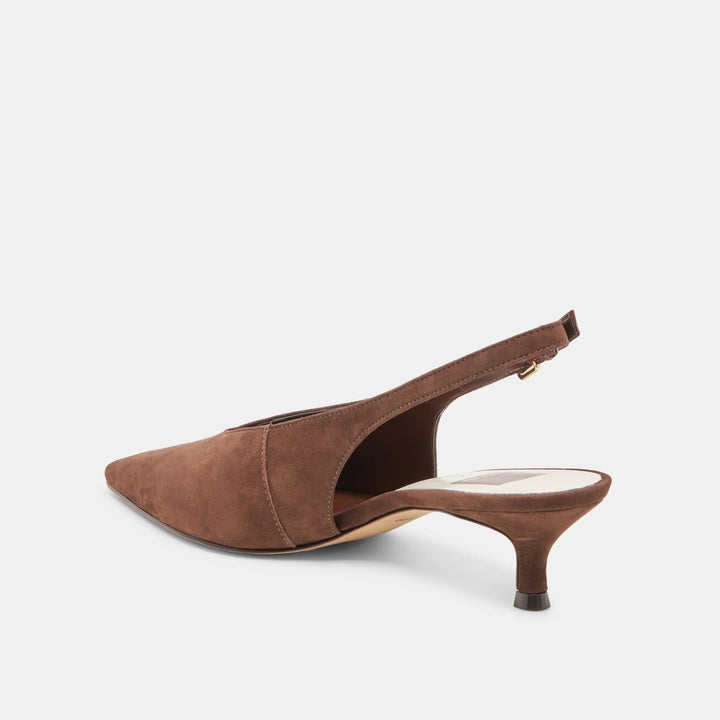 Aleena Heels in Brown Suede - obligato