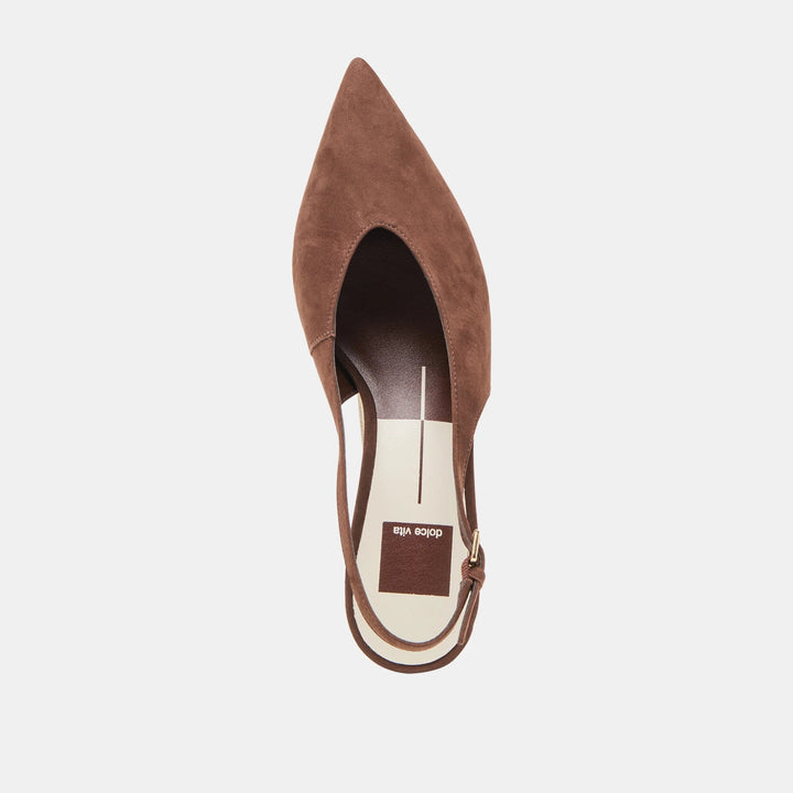 Aleena Heels in Brown Suede - obligato