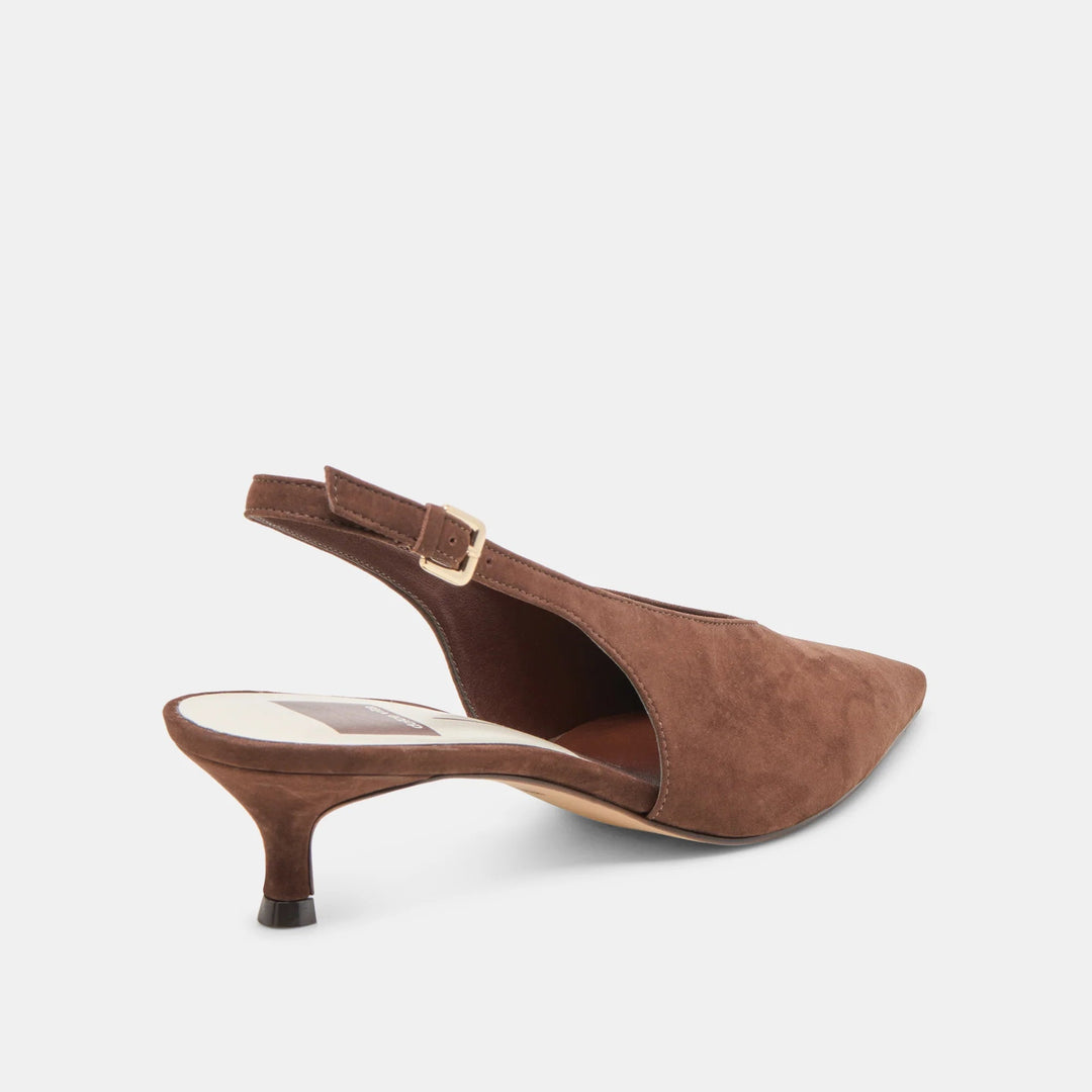 Aleena Heels in Brown Suede - obligato
