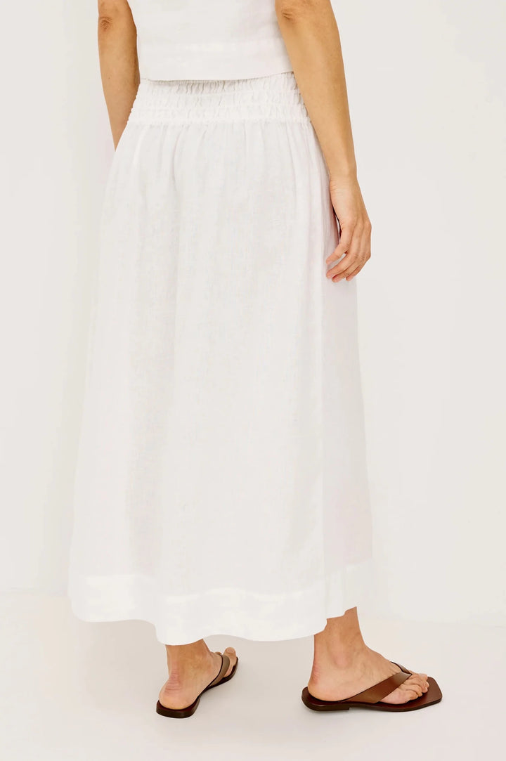 Alessa Skirt in White Linen - obligato