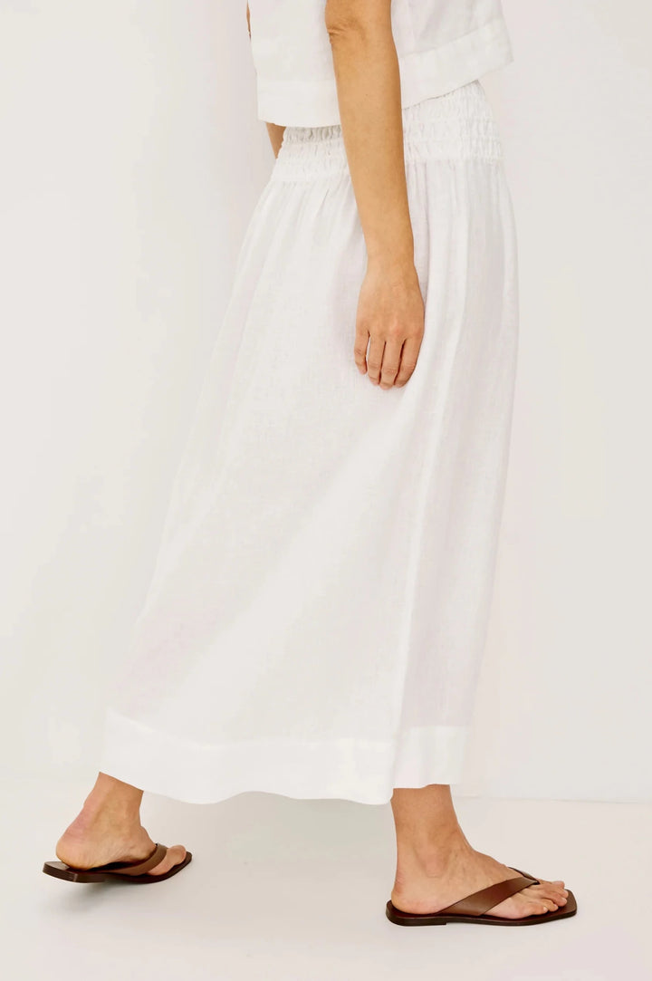 Alessa Skirt in White Linen - obligato