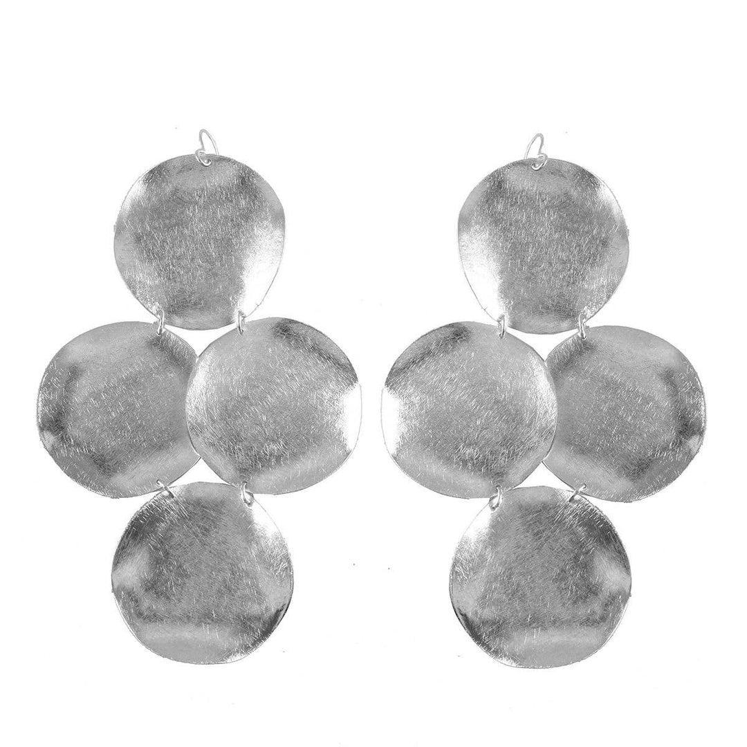 Alexia Statement Coin Earrings: Gold Plated - obligato