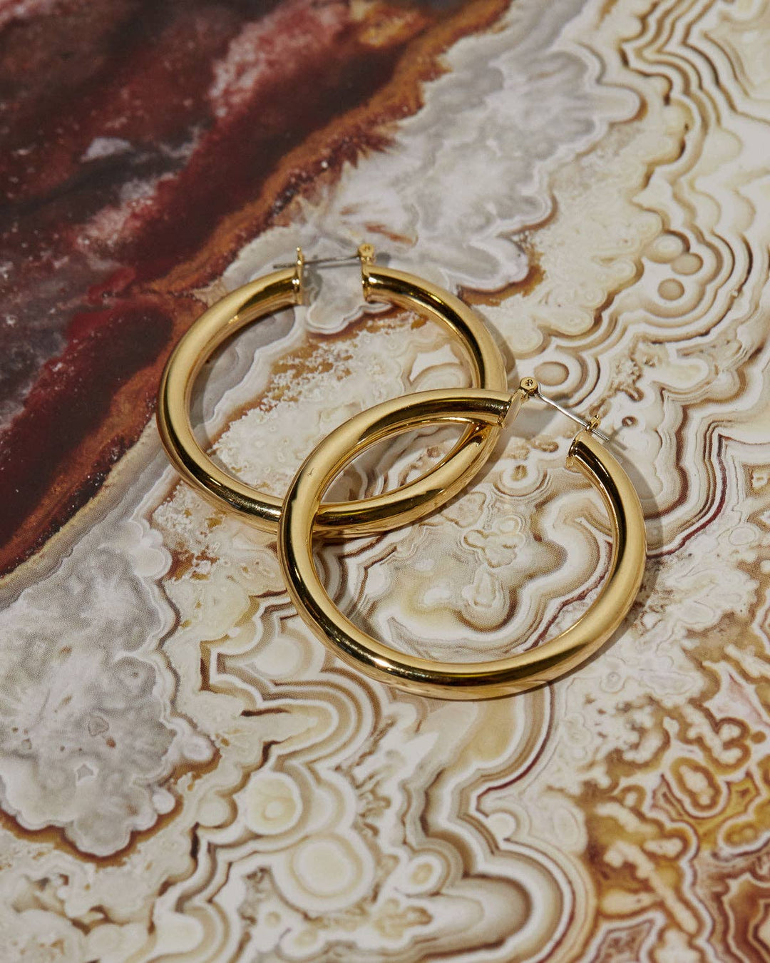 Amalfi Tube Hoops - Gold: Gold - obligato